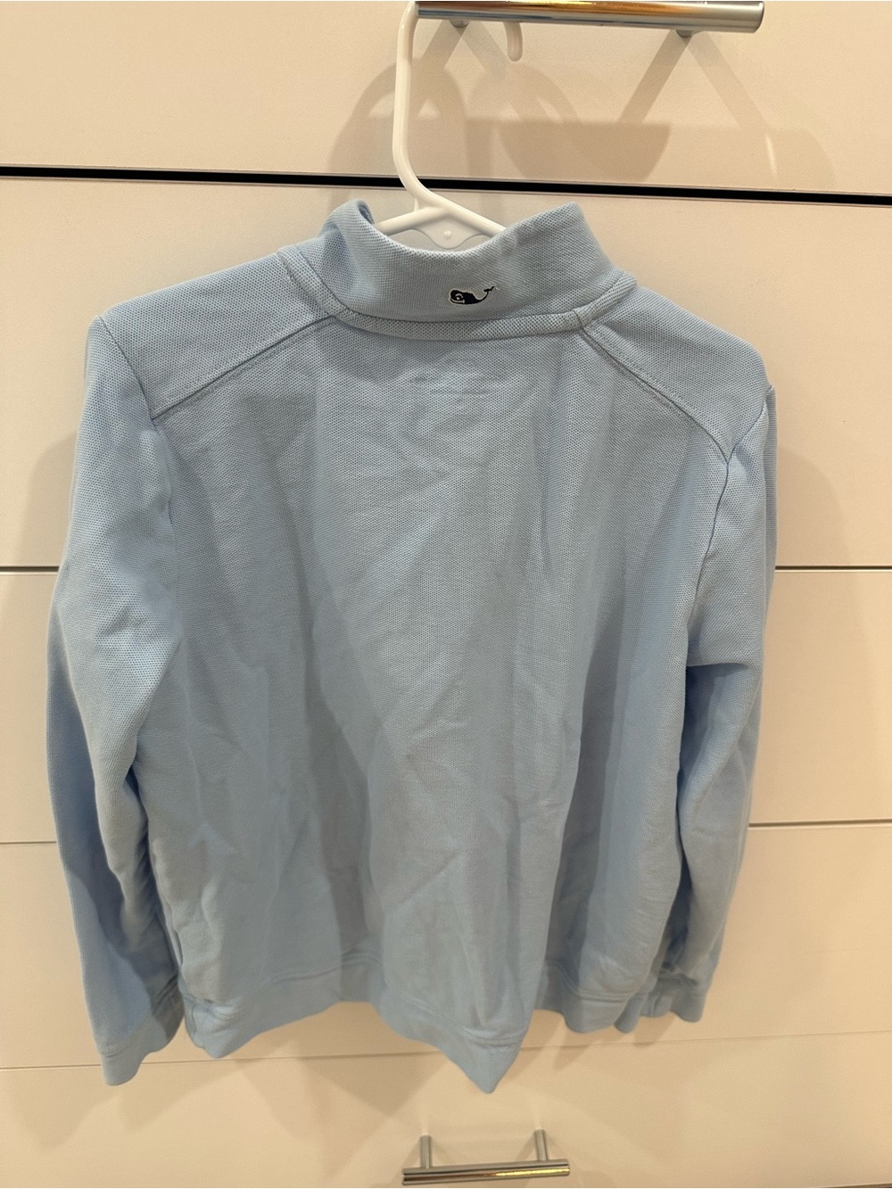 Vineyard Vines Boys' Light Blue Quarter-Zip Sweater Size 7 - Picture 2 of 3